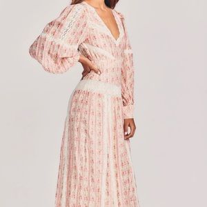 NWT LoveShackFancy Watermill Silk Maxi Dress Size 2